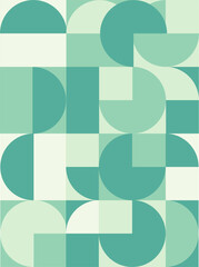 Poster - Abstract geometric artwork design with simple shapes and figures. Vertical pattern graphics with geometrical elements. Perfect for web banner, business presentation, branding package, fabric print.