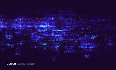 Poster - glitch background. abstract noise effect, error signal, television technical problem. vector illustr