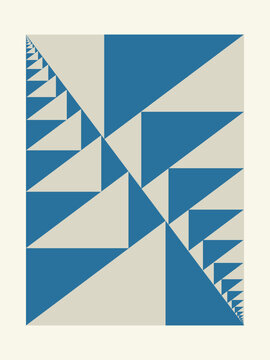 Abstract geometric artwork design with simple shapes and figures. Vertical pattern graphics with geometrical elements. Perfect for web banner, business presentation, branding package, fabric print.