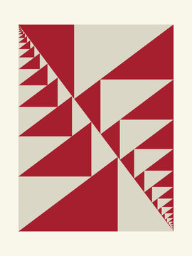 Abstract geometric artwork design with simple shapes and figures. Vertical pattern graphics with geometrical elements. Perfect for web banner, business presentation, branding package, fabric print.