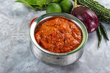 Poster - Indian cuisine - butter chicken with sauce