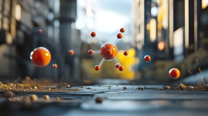 Poster - 3D Rendered Simulation of Precursor s Effect on Reaction Speed in Scientific Laboratory