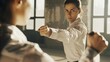 © VK Studio - Two women in white uniforms engage in an intense martial arts training session, their fists raised in determination in a dimly lit gym.