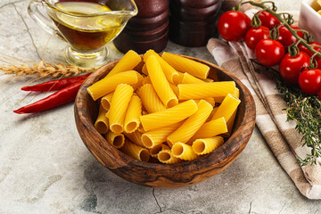 Wall Mural - Italian cuisine - dry tortiglioni pasta