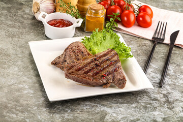 Sticker - Delicus grilled beef steak with sauce