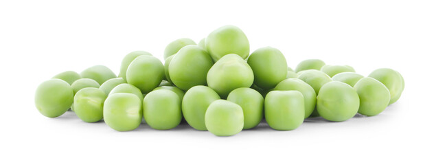 Wall Mural - Pile of fresh green peas isolated on white