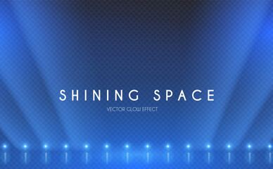 Wall Mural - Stadium and spotlight transparent light effect. Soccer and sports design