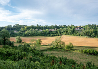 Canvas Print - landscape near village of paissy in pays de laon