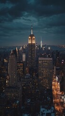 Wall Mural - New York City during dusk