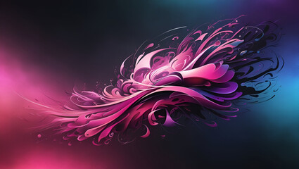 Wall Mural - abstract background with smoke flowers