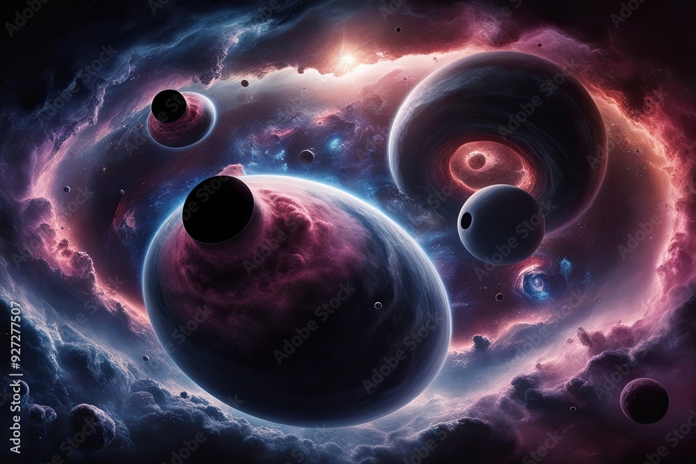 Curated visual reference: Gallery Detail: Breathtaking 3D Design Of A Spectacular Nebulous World With Black