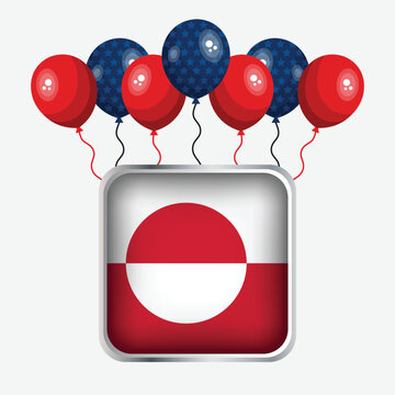 Greenland Flag Independence Day Celebration