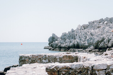 rocky coast of the sea