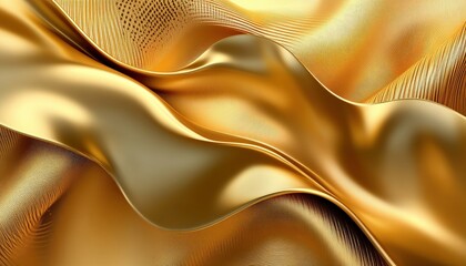 A golden background with digital waveforms, representing modern technology and communication.