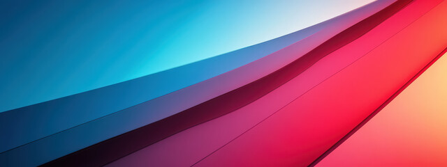 Poster - A colorful image of a wall with blue, red, and purple stripes