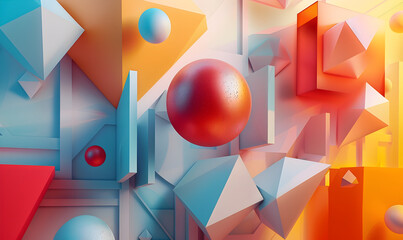 abstract 3d geometric background design