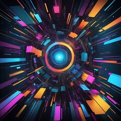 Dynamic modern technology animation background, background of cyber cyberspace technology web futuristic background, worldwide technology concept