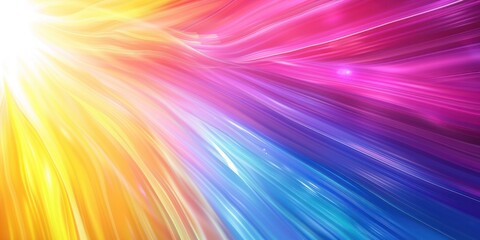 Wall Mural - abstract painting with bright and vibrant colors warp rainbow explosion