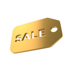 Discount and promotion offer tag 3d icon, Sale and retail commercial concept