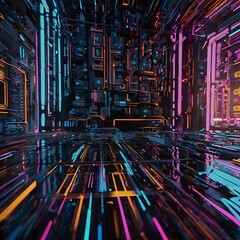 Dynamic modern technology animation background, background of cyber cyberspace technology web futuristic background, worldwide technology concept