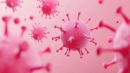Poster - Pink Virus Cells.