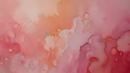 Wall Mural - Abstract watercolour pink background with paints Generative AI