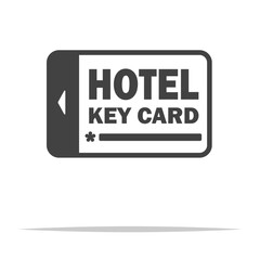 Wall Mural - hotel key card icon transparent vector isolated