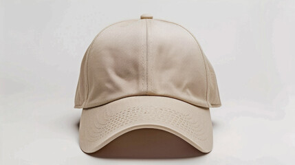 A stylish beige cap perfect for casual wear and outdoor activities. Simple design and classic look make it a versatile accessory for any outfit. Ideal for sun protection and fashion. AI