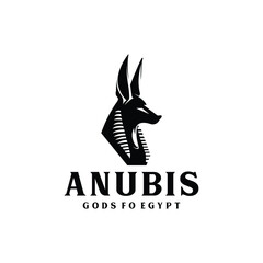 Poster - god anubis logo vector illustration