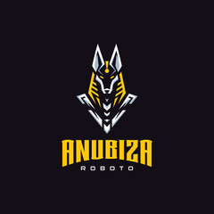 Poster - god anubis logo vector illustration