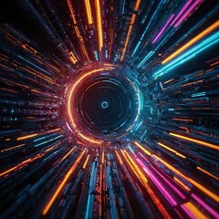 Dynamic modern technology animation background, background of cyber cyberspace technology web futuristic background, worldwide technology concept