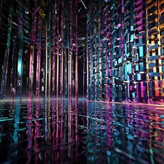 Dynamic modern technology animation background, background of cyber cyberspace technology web futuristic background, worldwide technology concept