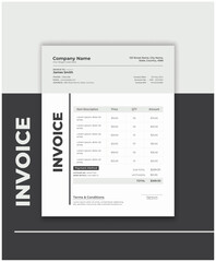  Minimal business invoice design. Invoice template/layout, Clean template