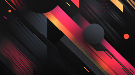 Abstract dark background illustration with geometric graphic elements