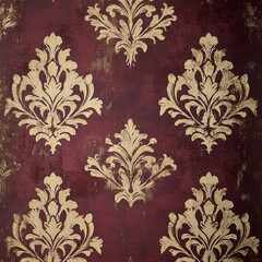 Sticker - Vintage_wallpaper_with_a_damask_pattern