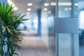 Poster - Blank Name Plate On Office Door