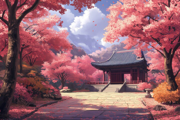 Canvas Print - Qufu Confucius Temple Illustration