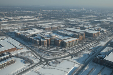 Sticker - Schaumburg, Illinois, Aerial View