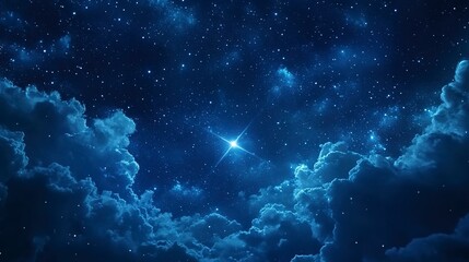 Wall Mural - beautiful night sky with star