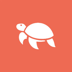 Poster - illustration of minimalist outline of a turtle