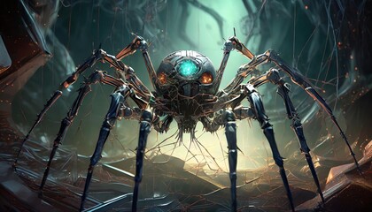 spider in the dark