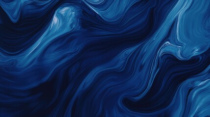 Abstract swirling blue patterns resembling water waves on a dark background