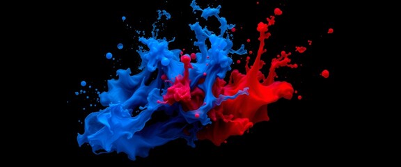 Wall Mural - isolated abstract ink blot on transparent background