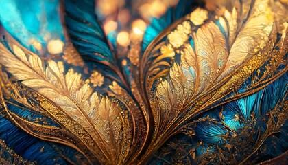 Poster - close up of a peacock feather