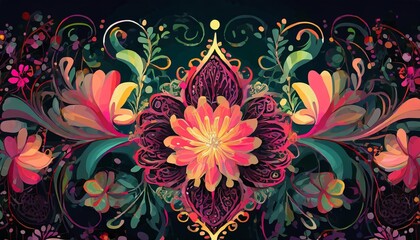 Poster - abstract floral background