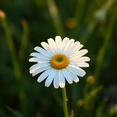 Wall Mural - Realistic Daisy Bloom in Springtime Isolated on Transparent Background