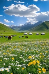 Wall Mural - mongolian grassland