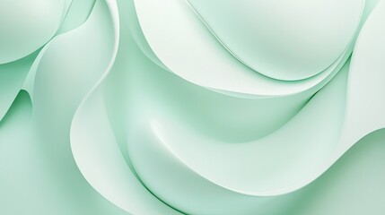 Sticker - Subtle matte mint green gradient background with smooth color shifts creating a fresh and tranquil visual atmosphere