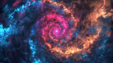 Wall Mural - majestic cosmic spiral galaxy in vivid colors