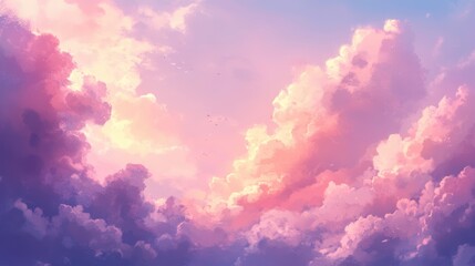 Wall Mural - serene twilight with pastel-colored clouds in the sky